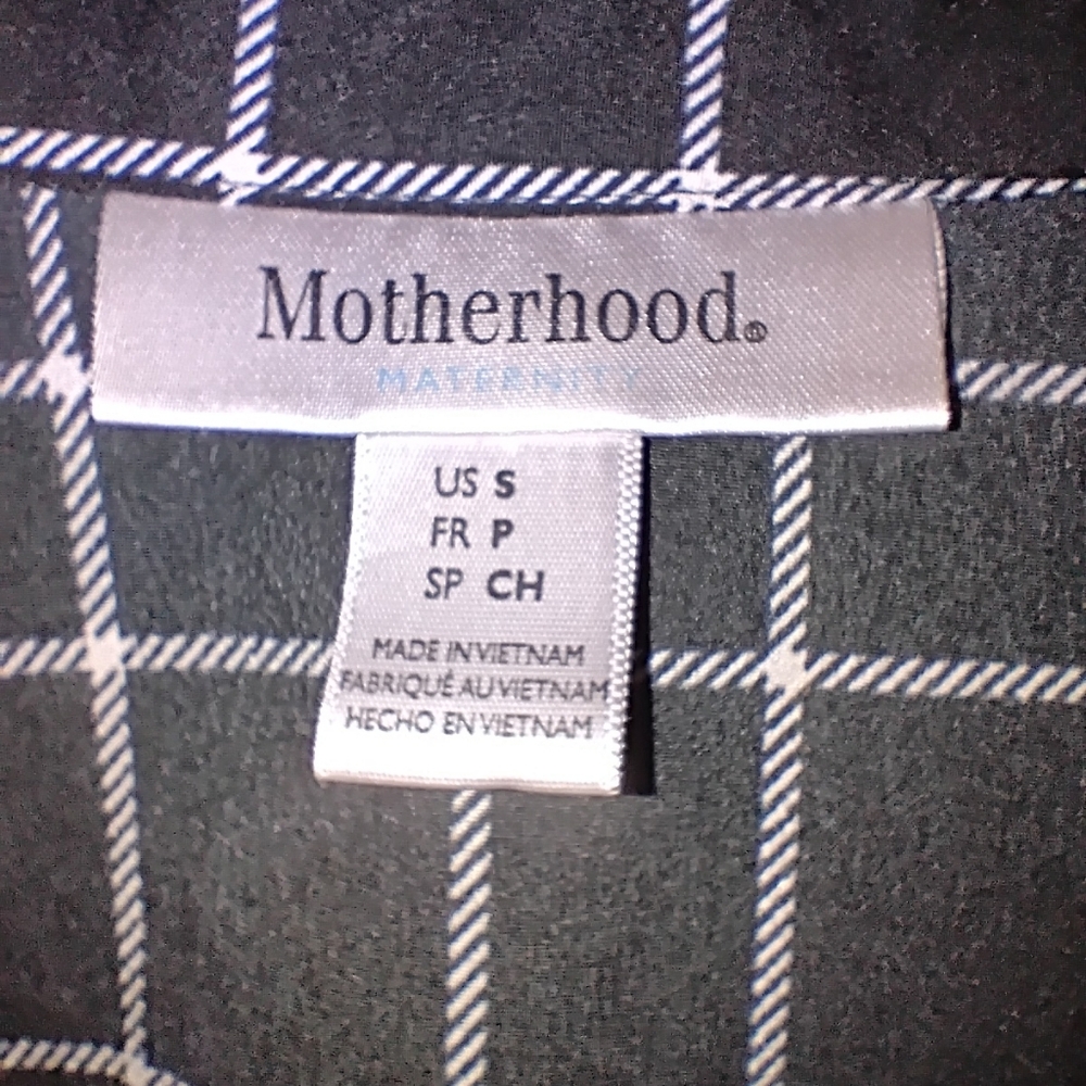 Motherhood Maternity Black and White Cap Sleeve Blouse Size S - Picture 4 of 7